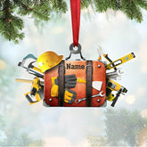 Personalized Construction Ornaments for Christmas Tree 2024, Construction Tree Ornaments Construction Ornament, Construction Tool Box Hard Hat Heavy Equipment Xmas Gift for Blue Collar Workers (W17)