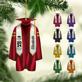 Personalized Graduation Ornaments Class of 2024 Graduation Gown Ornament Gifts Graduation Ornaments Class of 2025 College Graduation Ornaments Class of 2024 Graduate Ornament Tree Hanging Decor (GN8)