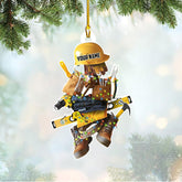 Personalized Construction Ornaments for Christmas Tree 2024, Construction Tree Ornaments Construction Ornament, Construction Tool Box Hard Hat Heavy Equipment Xmas Gift for Blue Collar Workers (W8)