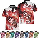 Artparel Custom Dart Shirts for Men Dart Bowling Jersey 3D Shirts Mens Darts Quarter-Zip Shirt Darts Jerseys with Team Name