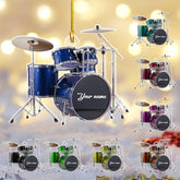 Podagree Personalized Drum Set Ornaments for Christmas, Customized Drummer Playing Drum Christmas Ornament 2023, Custom Name Year Drummer Xmas Ornament, Instrument Ornaments, Drum Ornament Xmas (DR9)