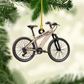 Piratify Personalized Bicycle Ornament for Christmas Tree, Dirt Bike Ornament, Mountain Biking 2D Flat Ornaments for Decorations, Custom Name Xmas Gifts (Style 5)