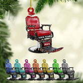 Paniprints Personalized Barber Ornaments for Christmas Tree 2024, Hair Dresser Christmas Ornaments, Hair Stylist Ornaments, Hair Salon Christmas Tree Ornaments Xmas Decor (Style 10)