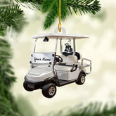 AOVL Personalized Golf Bag Christmas Ornaments Gift for Golf Lover Custom Golf Bag Ornament Ornament for Christmas Tree Hanging Gifts Golf Gifts for Men Dad Golf Cart Ornament (GCO4)