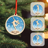 Personalized Figure Skates Christmas Ornament 2024, Ice Skating Boots 2D Flat (NOT 3D) Ornament, Figure Skating Sport Ornaments, Ice Skate Decorative Hanging Ornaments For Christmas Tree (IceSkate 13)