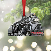 Personalized Train Ornament 2024 Train Christmas Ornaments, Railroader Ornaments Christmas Train Ornament, Train Ornaments for Christmas Tree Gift for Boy Trainman Rail Roader Hanging Decor Xmas (T18)