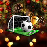 Suseaz Personalized Christmas Flat Ornament 2024, Soccer Ornament for Boys, Soccer Ornaments for Christmas Trees Personalized, Gifts for The Soccer Player, Soccer Birthday Party Decorations (ON104)