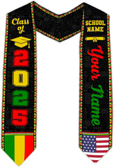 African American Graduation Sash, Graduation Stole Customize, African Graduation Sash, Graduation Stole Class of 2025