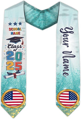 Pretyprints Personalized Class Of 2025 Teacher Graduation Stole Custom Teacher Pencil Graduation Sash Gift College Graduation