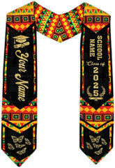 African American Graduation Sash, Graduation Stole Customize, African Graduation Sash, Graduation Stole Class of 2025