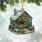 Personalized Gardener Ornament Custom Gardening Ornaments for Christmas Tree, Garden Tools Bag Ornament, Garden Ornaments Uniform Wheelbarrow Trowel Ornament Flower Plant Christmas Ornament Tree (G13)