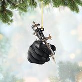 Personalized Tattoo Ornament, Tattoo Artist Christmas Ornaments 2024, Christmas Tattoos for Ornaments Gifts for Tattoo Artists Tattoo Machine Tattoo Shop Tattoo Artist Gifts Tree Decor (Tattoo 6)