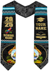 Pretyprints Honduran Graduation Sash, Custom Honduran American Flag Graduation Sash 2025, Honduras Graduation Stole