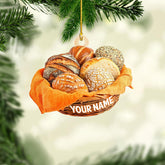 Mostefy Personalized Bakery Ornaments, Donut Ornament, Donut Christmas Ornament, Bread Ornaments for Christmas Tree, Baguette Ornament, Baguette Christmas Ornament, Xmas Decoration (Baguette6)