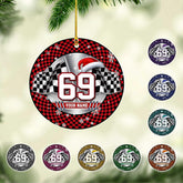 Personalized Car Ornaments, Race Car Ornaments 2024 Car Christmas Ornament, Racecar Ornament, Racing Christmas Ornament Driving Ornament Gift for Racing Lover Car Christmas Tree Decor Xmas (Race 4)