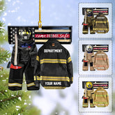 Suseaz Personalized Firefighter Uniform Ornament Firefighter Gifts for Men Firefighter Ornaments for Christmas Tree Firefighter Gifts for Men Firefighter Gifts Xmas (FF10)