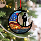 MAPrints Personalized Police Ornaments, Police Christmas Shape Flat Ornament, Police Hanging Ornament Printed, Police Officer Ornament, Police Hat Ornament, Police Car Ornament (PL 4)