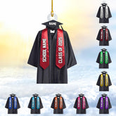 Ligthuy Personalized Graduation Ornament, Graduation Ornaments Class of 2024 2025, College Master Senior Year Christmas Ornament 2024 2025, Pine Hanging Decoration for Xmas (Graduation 4)