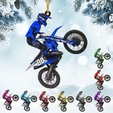 Personalized Dirt Bike Christmas Ornaments 2024 Custom Motocross Ornament Dirtbike Christmas Ornament Motorcycle Christmas Tree Ornaments Gift for Racing Lover Rider Gifts Hanging Decor Xmas (D3)