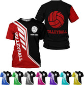 Woseprints Personalzied Volleyball 3D Shirt, Volleyball Shirts for Women, Volleyball Men Shirts, Custom Volleyball Tshirts