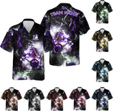 Pretyprints Custom Bowling Hawaiian Shirt 3D Men Women Personalized Button Down Short Sleeve Team Gifts Lover