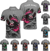 Custom 3D Billiard Polo Shirt Personalized Team Apparel 8 Ball Pool Design Funny Uniform Short Sleeve Gift to Billiard Lover