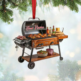 Personalized Grill Christmas Ornaments, BBQ Grill Ornament 2024, Smoker Christmas Ornament, Barbeque BBQ Ornament, Grilling Christmas Ornaments Cooking Hanging Gift for Griller Grill Master (BBQ16)