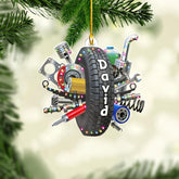 Personalized Mechanic Tools Flat Ornaments, Custom Tools Garage Ornaments for Christmas Tree, Mechanic Worker Lover, Mechanic Christmas Ornaments, Tool Christmas Ornaments (Mechanic 2)