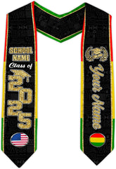 African American Graduation Sash, Graduation Stole Customize, African Graduation Sash, Graduation Stole Class of 2025