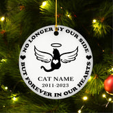 MAPrints Personalized Cat Christmas Ornaments, Cat First Christmas Ceramic Ornaments, Gifts for Cat Lovers, Cat Memorial Ornament, Forever Loved Cat Keepsake, Cat Loss Gifts (CAT 11+)