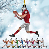 RoyalBro Personalized Football Ornaments 2023, Customized American Football Christmas Ornament, Football Ornament Christmas Tree Hanging Ornament Pine Tree Decorations (Football 12)