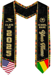 African American Graduation Sash, Graduation Stole Customize, African Graduation Sash, Graduation Stole Class of 2025