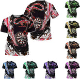 Pretyprints Personalized Dart Shirts Men Women 3D Polo Custom Name Team Jersey Funny Dartboard Shirt S-5XL Gifts