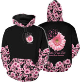 Personalized Name Breast Cancer Awareness Hoodie 3D, Breast Cancer Sweatshirts for Women, Breast Cancer Month