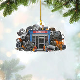 HomeDesign Personalized Mechanic Tools Ornaments, Custom Mechanic Christmas Ornaments, Mechanic Worker Lover, Gift Ornament Christmas Tree Hanging Pine Decorations, Mechanic Gift Auto Toolbox (Mc14)