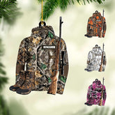Personalized Hunting Ornament, Hunter Vest Ornament, Custom Hunting Christmas Ornament, Gifts for Hunting Lovers, Hunting Tree Decor, Gifts for Hunting Lovers (Hunting 5)