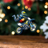 MAPrints Personalized Name Motorcycle Acrylic Ornament, Motorcycle Christmas Acrylic Ornament, Biker Gifts, Motorcycle Gifts, Motorcycle Home Decor Ornaments for Motorcycle Lovers (Style 10)