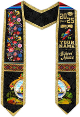 Pretyprints Honduran Graduation Sash, Custom Honduran American Flag Graduation Sash 2025, Honduras Graduation Stole