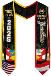 Pretyprints Peruvians Graduation Sash, Peru Graduation Stole Custom Personalized Peruvians American Flag Graduation Sash 2025