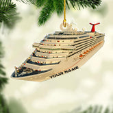 Mostefy Personalized Pontoon Christmas Ornament 2024, Water Craf Boat Ornaments, Cruise Ship Ornament, Boat Ornaments, 2D Flat Ornament, Pine Hanging for Xmas Christmas (Multi 14)