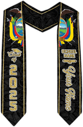 Pretyprints Ecuador Graduation Stole, Ecuadorians American Flag Graduation Sash 2025, Ecuadorians Graduation Sash