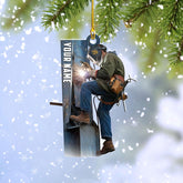 Personalized Ironworker Ornaments, Ironworker Ornaments for Christmas Tree Iron Worker Gifts for Men, Ironworker Costume, Gift for Ironworkers Iron Worker Ornament for Coworkers and Employees (IW1)