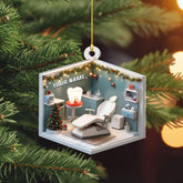 Mostefy Personalized Dentist Christmas Ornaments 2024, Dental 2D Flat Printed Acrylic Ornament, Dentist Xmas, Dentist Hanging Ornament, Custom Dentist (Style 6)