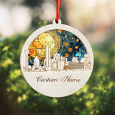 MAPrints Personalized Texas Suncatcher Ornaments, Texas Christmas Keepsake Holiday, America State Ornament, Texas State Christmas Ornament, Texas Map Ornament, Christmas Tree Decorations (TX 6)
