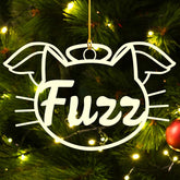 MAPrints Personalized Cat Ornaments for Christmas Tree, Custom Cat Christmas Ornament 2024, Gifts for Christmas Cat Lovers Cat Memorial Ornament, Cat Hanging Ornament Cat On The Moon (CAT 10)