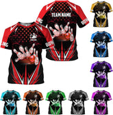 MoonArt Personalized Name Bowling Shirts for Men and Women 3D, Bowling Shirts for Team Bowling, Bowling Shirts Gift