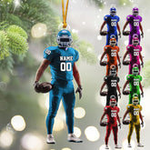 Artparel Personalized Football Ornament Customized Football Christmas Ornaments Football Ornament Christmas Hanging Décor Gift for Football Fans Football Gifts Gift for Football (FBH 6)