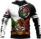 Personalized Name Mexican Hoodie 3D, Customized Mexico Hoodies for Men & Women