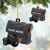 Personalized Camera Ornament Custom Camera Ornaments for Christmas Tree Film Camera Christmas Ornament, Gift Photography Ornament, Photographer Ornament Camera Lover Gifts Movie Camera Decor (CM10)