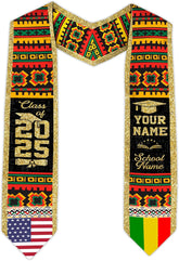 African American Graduation Sash, Graduation Stole Customize, African Graduation Sash, Graduation Stole Class of 2025